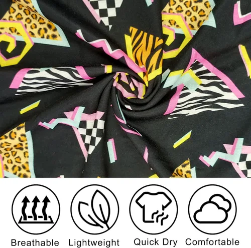 Vista 4 de M YESCUSTOM Camisetas de los años 80 y 90 para hombre, estilo retro, vintage, hip hop, discoteca, fiesta, camiseta neón grande y alta, trajes