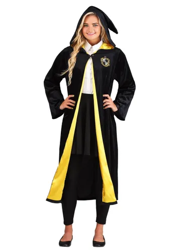 Vista 6 de Disfraz de Bata Hufflepuff Deluxe para Adulto Talla Plus Harry Potter Multicolor
