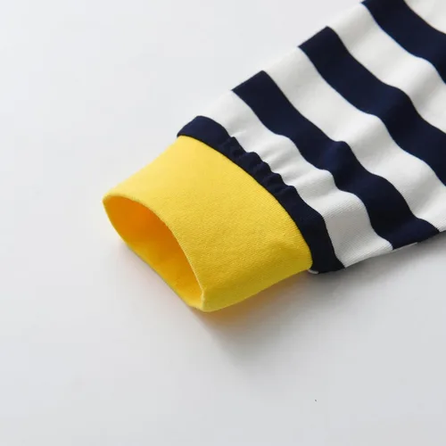 Vista 76 de Conjunto de 3 piezas de ropa de bebé recién nacido con estampado de manga larga + pantalones + sombrero