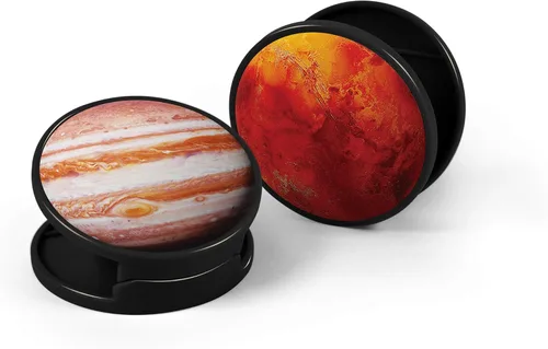 Vista 3 de Genuine Fred Cosmic Clips - Juego de 4 clips para bolsas, patrones planetarios