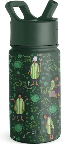 Vista 30 de Simple Modern Kids Summit - Botella de agua con tapa con pajilla, vaso de acero inoxidable de 14 onzas con aislamiento para niñas, para la escuela