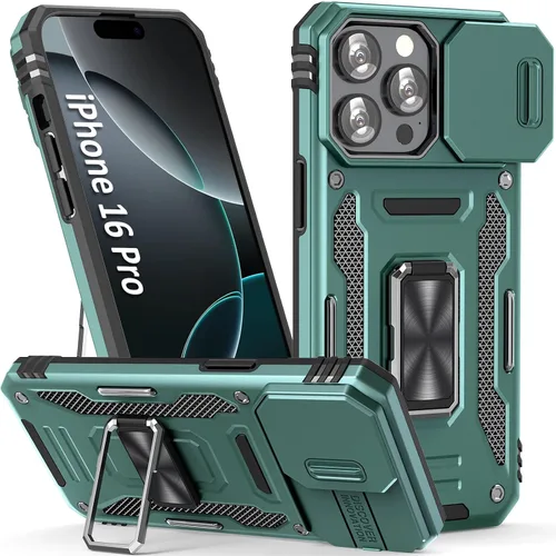 Vista 49 de Funda para iPhone 15 Pro, color verde alpino