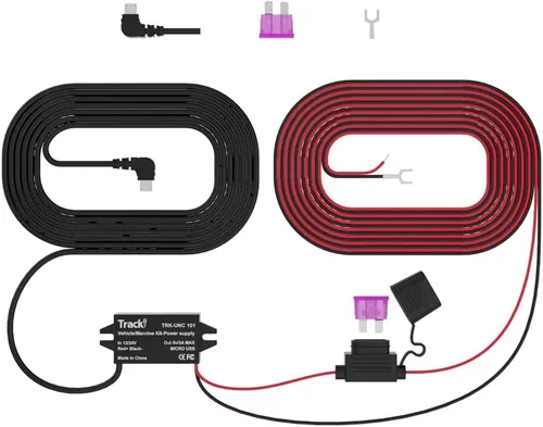 Vista 2 de Tracki - Kit de cables/estabilizador para vehículos y marinos, solo para rastreador GPS universal Tracki, alimentación de 12 V/24 V a micro USB