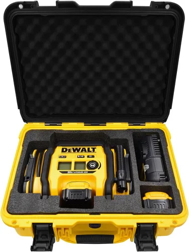 Vista 6 de Funda de compresor de aire para inflador de neumáticos DEWALT 20V MAX DCC020IB - Impermeable, a prueba de polvo, a prueba de golpes, bomba de aire a