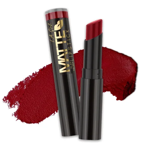 Vista 4 de L.A. Girl Lápiz labial mate de terciopelo plano, Bite Me GLC810