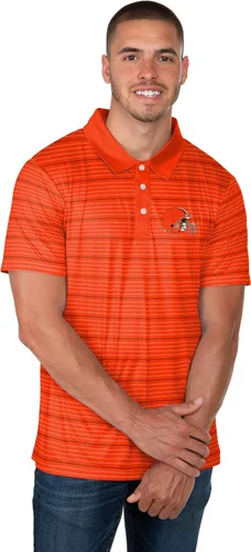 Vista 5 de FOCO Mens NFL Team Logo Striped Polyester Polo Short Sleeve Shirt