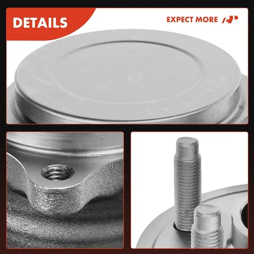 Vista 8 de A-Premium Cojinete de rueda trasera y conjunto de cubo con 5 lengüetas compatible con Chevrolet Cruze 2016 2017 2018 2019