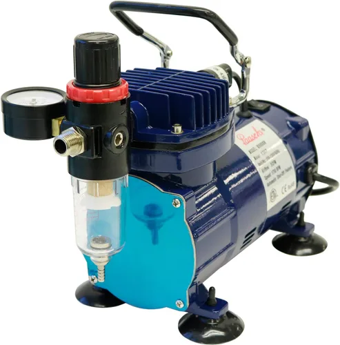 Vista 2 de Paasche Compresor D500SR de 1/5 HP con apagado automático, regulador y trampa de humedad