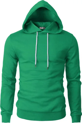 Vista 40 de H2H Sudadera con Capucha Tipo Pullover para Hombre, Ligera, de Manga Larga, con Bolsillo Canguro, Ajuste Ceñido, Básica, Casual, Suéter