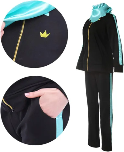 Vista 3 de ROLECOS Yato Cosplay traje anime deportivo casual traje deportivo negro