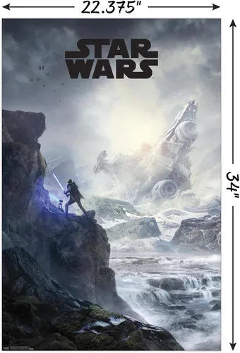Vista 3 de Trends International Star Wars: Jedi Fallen Order - Póster de pared con clave de acantilado, 22.375 x 34 pulgadas, versión sin marco