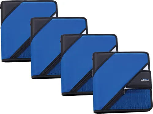 Vista 13 de Case-it Open Tab Closure - Carpeta de 2 pulgadas con archivo de pestañas, color azul