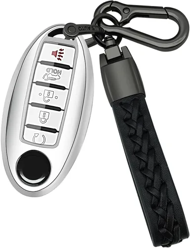 Vista 7 de Kirsnda - Funda para llavero de Nissan con cadena, funda protectora de TPU suave para llaves de auto, compatible con Altima Rogue Maxima Pathfinder