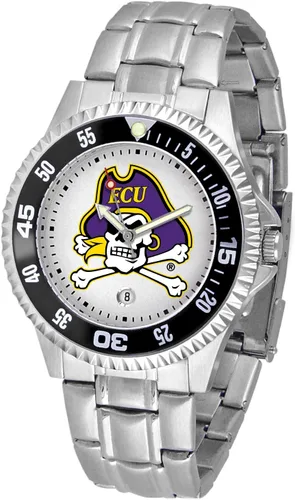 Vista 10 de SunTime Reloj de cuarzo de 1.575 in para hombre, correa de acero inoxidable de 0.787 in, esfera Gameday