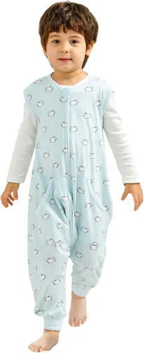 Vista 11 de WONDAY Toddler Sleep Sacks, Sleeveless Sleep Sack with Legs 12M-5T Coche