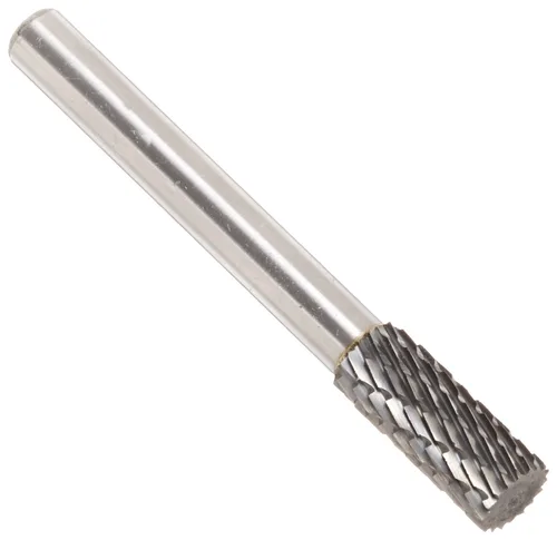 Vista 105 de Drill America SA-1 Rebaba de carburo/lima giratoria cilíndrica de doble corte para amoladora de troquel de 1/4" de diámetro x 5/8" de longitud