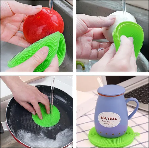 Vista 6 de Openfly Cepillo flexible para frutas y verduras, pelador de verduras/frutas con cepillo de frutas flexible para alimentos, verduras, zanahoria