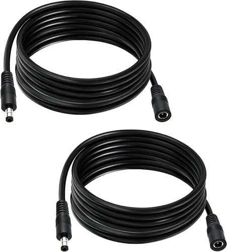 Vista 12 de Cable de extensión de alimentación de 14 AWG CC de 0.217 in x 0.098 in macho a hembra, cable de alimentación CC de alta corriente de 12 V/24 V
