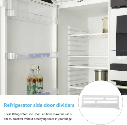 Vista 7 de Divisor de puerta lateral ajustable para refrigerador de 10.23 x 3.22 x 3.07 pulgadas, tablero de partición de alimentos para almacenamiento