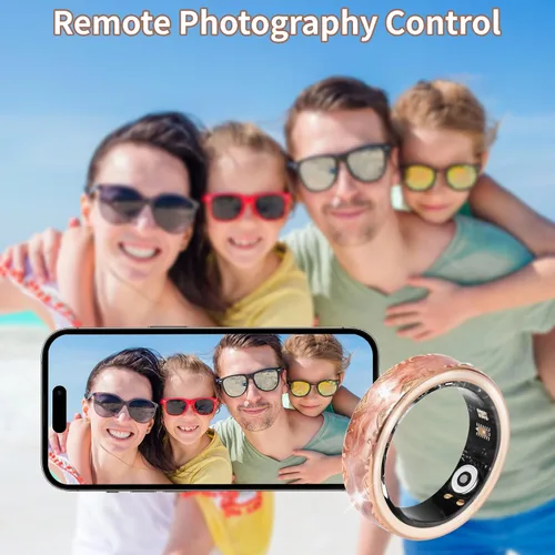 Vista 8 de Anillo inteligente para mujeres y hombres, rastreador de salud y fitness con frecuencia cardíaca, monitor de sueño, oxígeno en sangre, HRV, 128