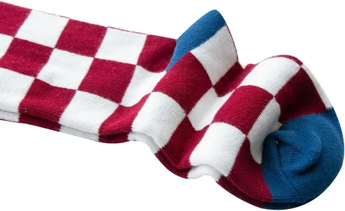 Vista 4 de Calcetines tobilleros de algodón a cuadros para niñas y niños pequeños unisex
