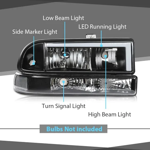 Vista 2 de CHEDA - Faro delantero LED, carcasa negra con lente transparente