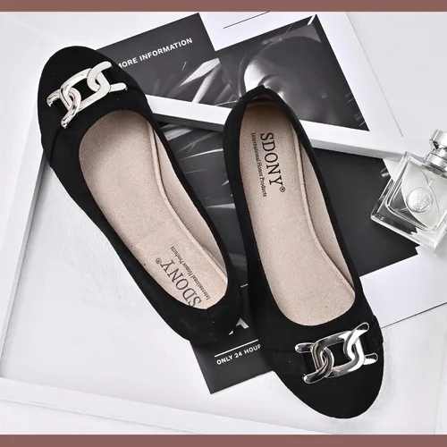 Vista 5 de Zapatos de ballet para mujer, cómodos zapatos planos casuales para caminar, conducir, elegantes