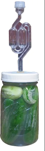 Vista 6 de The Picklemeister - Tarro de fermentación de vidrio (Picklemeister 1 galón)
