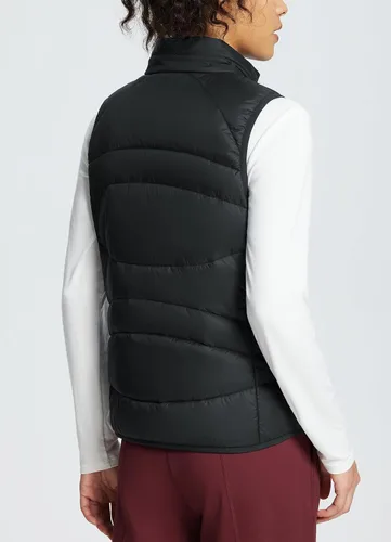 Vista 2 de BALEAF Chaleco ligero y cálido para mujer, para correr, invierno, híbrido, sin mangas, acolchado, resistente al agua