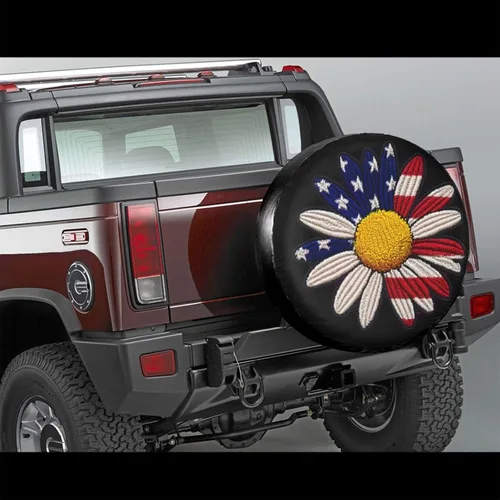 Vista 14 de Cool Cat and UFO Spare Tire Cover Wheel Protectors Dust-Proof Wheel Tire Cover Fit Trailer, Rv, Sand Many Vehicle 14inch
