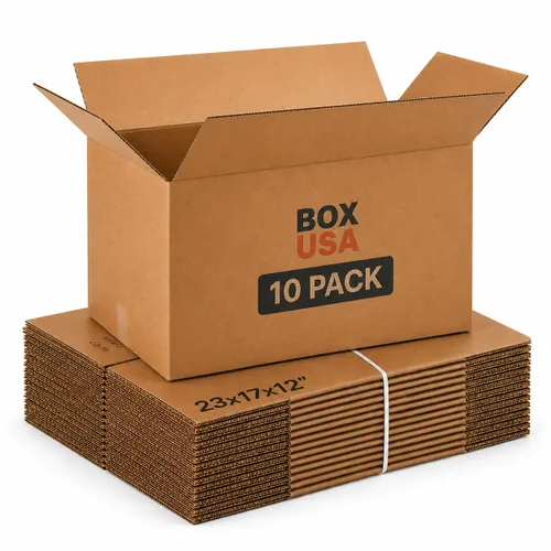 Vista 10 de BOX USA Moving Boxes Small 16"L x 10"W x 10"H 10-Pack - Corrugated Cardboard Box for Shipping, Mailing, Packing, Packaging and Storage