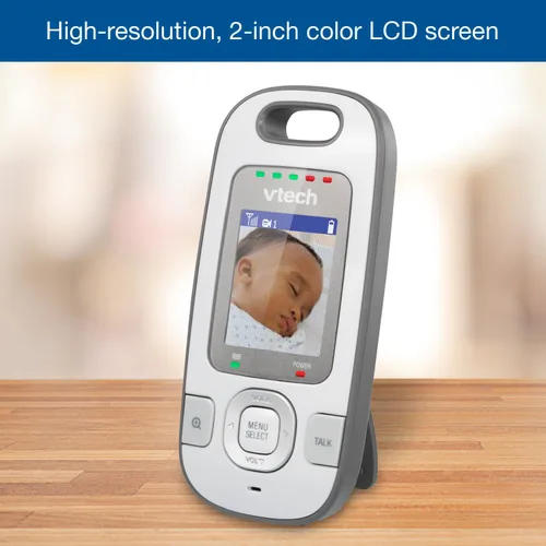 Vista 20 de VTech Safe & Sound vídeo para monitor de bebé con visión nocturna IR automática, Blanco/Gris