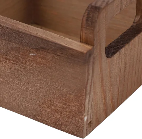 Vista 9 de Focket Tea Bag Organizer, 3 Compartments Pine Wood Tea Storage Container Wooden Box with Double Handles for Cabinet Countertop Office Home