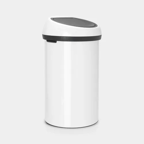 Vista 8 de Brabantia Bote de basura grande de 16 galones (beige suave) tapa extraíble, cubo de basura abierto suave al tacto