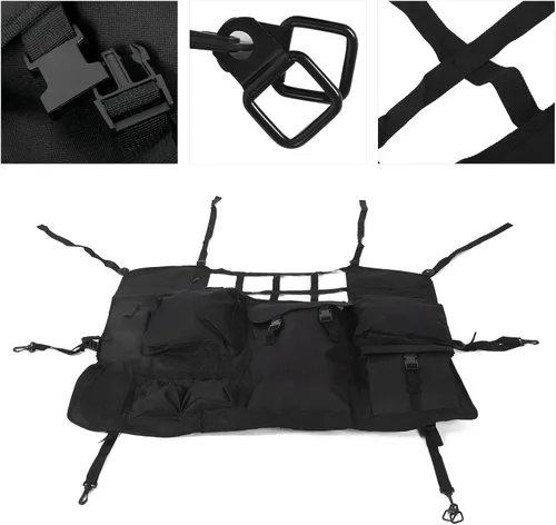 Vista 2 de Bolso multi negro del almacenamiento del asiento de coche del bolsillo, accesorio del coche del organizador del asiento trasero del automóvil