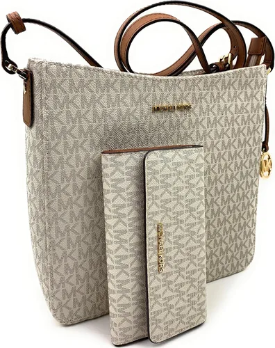 Vista 3 de Michael Kors - Bolso bandolera de piel con cadena de tamaño mediano Rosa talla única