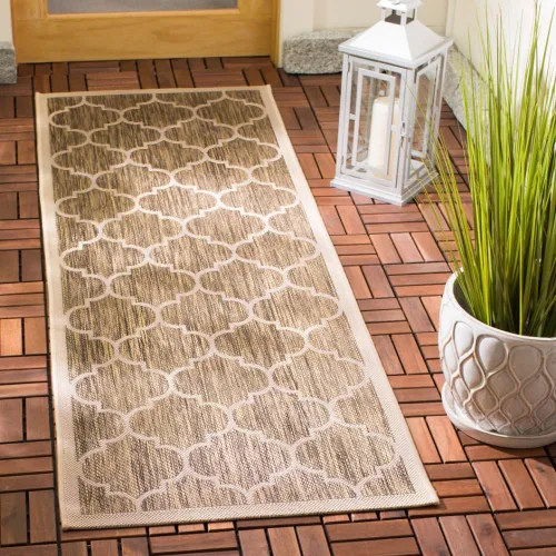 Vista 18 de SAFAVIEH Courtyard Collection - Alfombra decorativa de 2 x 3 pies 7 pulgadas, verde oscuro y beige, no desprende pelusa y de fácil cuidado