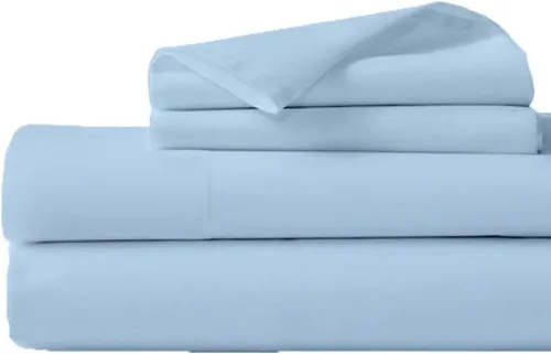 Vista 14 de Sábanas de algodón egipcio de 600 hilos - Sábanas refrescantes de lujo tamaño individual - Sábanas de algodón suave tejido satinado - Bolsillo