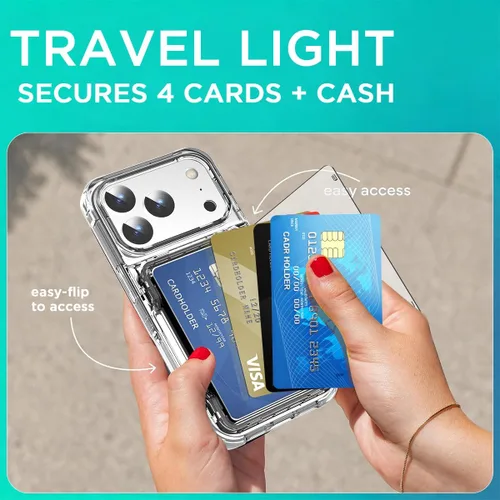 Vista 8 de AICase Funda tipo cartera para iPhone 18 Pro con tarjetero para mujeres