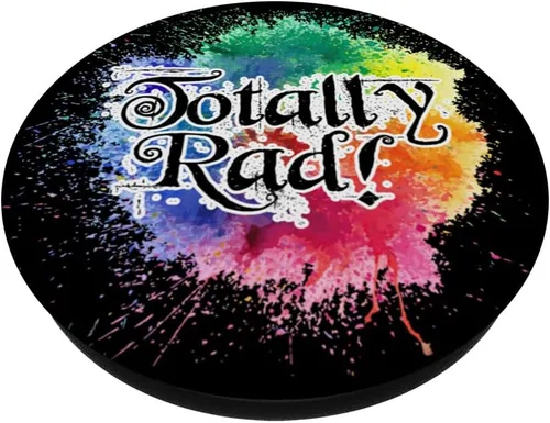 Vista 2 de Totally Rad 80s Watercolor Costume Party Gifts PopSockets Swappable PopGrip