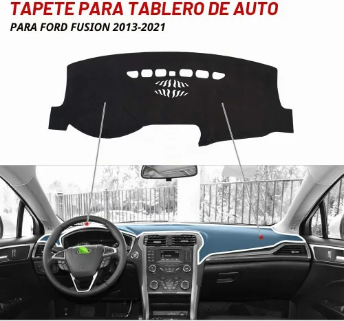 Vista 3 de CARTIST - Alfombrilla para salpicadero para Ford Fusion 2013-2018 2019 2020 Accesorios Cubierta de salpicadero Alfombrilla de franela Protector