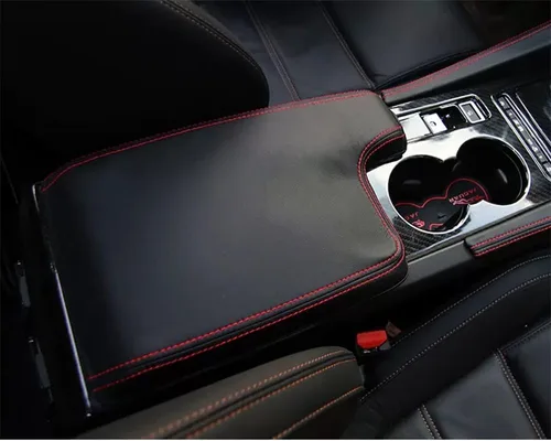Vista 32 de Accesorios interiores personalizados para Lexus RX350 2010 2011 2012 2013 2014 2015 Cubierta de caja de reposabrazos tapa de consola central, cojín