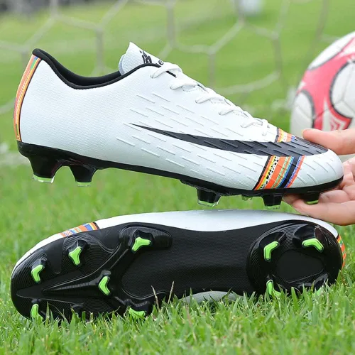 Vista 6 de HESBITEUL Zapatos de fútbol para hombre, atléticos, para interiores y exteriores, cómodos, para niños, fútbol americano, zapatos deportivos de alto