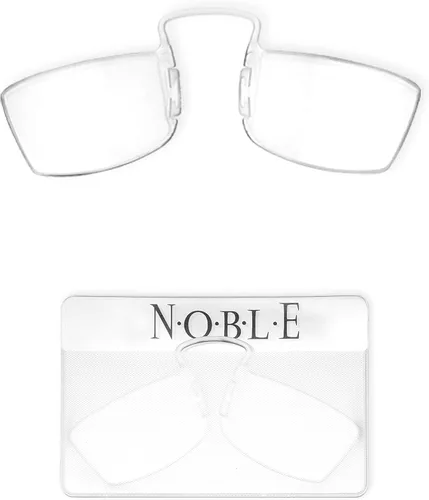 Vista 4 de Noble - Gafas de lectura pequeñas (paquete de 3) – Lectores sin montura con 3 portatarjetas de crédito y 1 funda para teléfono celular – Trucos