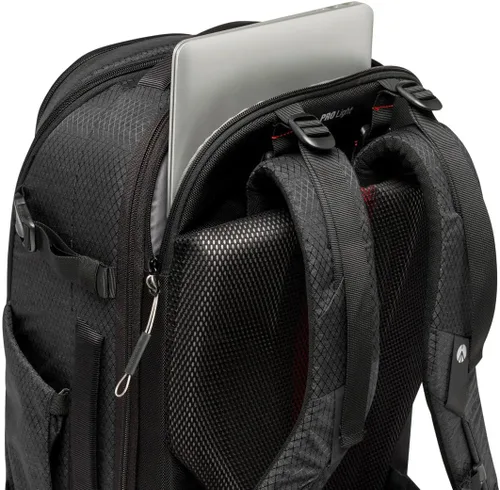 Vista 2 de Manfrotto PRO Light Flexloader L, mochila profesional para cámaras, bolsillo expandible para estabilizador de cardán de 3 ejes, múltiples puntos