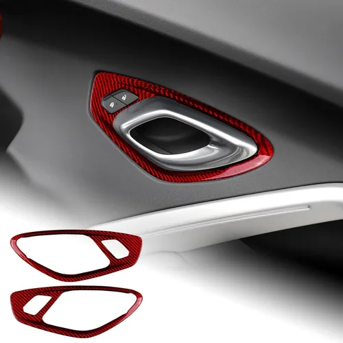 Vista 11 de AIRSPEED Paneles de Puerta de Automóvil de Fibra de Carbono Real Cubierta Moldura Interior para Chevrolet Camaro 2016 2017 2018 2019 2020 2021 2022