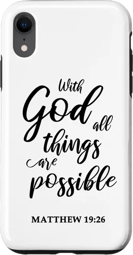 Vista 25 de Christian Message Faith Jesus Matthew 19:26 Case for iPhone 17