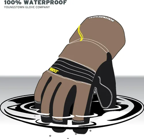 Vista 4 de Guantes impermeables de invierno Youngstown XT 7.1 oz, gris y negro