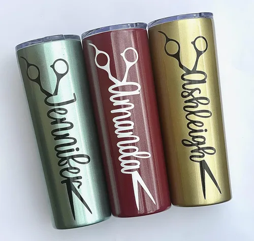 Vista 4 de Peluquería/Peluquero Regalo-Peluquero Vaso-Salón de Belleza-Peluquería-Graduación de Cosmetología-Estudiante de Cosmetología-Personalizado