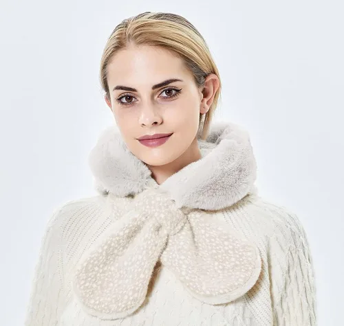 Vista 19 de Gorros de invierno para mujer, pasamontañas, bufanda, para clima frío, conjunto para mujer, gorro con capucha